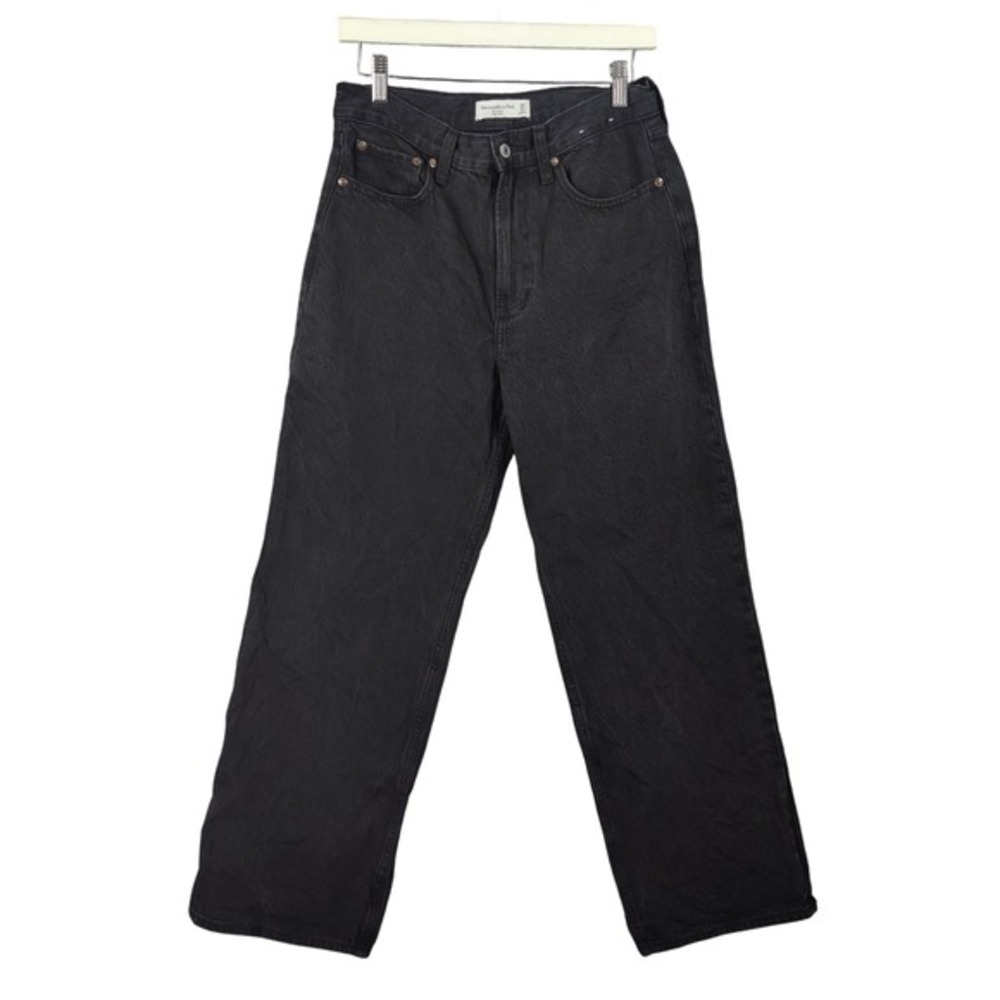 Abercrombie & Fitch Womens 90s Grunge The Loose High Rise Jeans 28/6S Charcoal